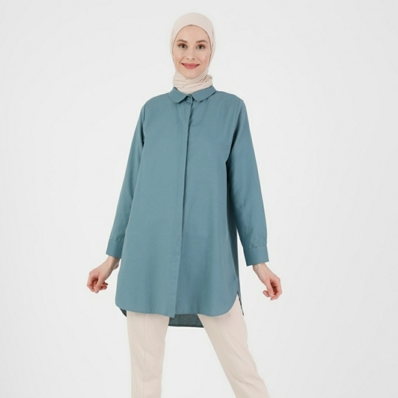 Round collar tunic - Picture 1 of 5